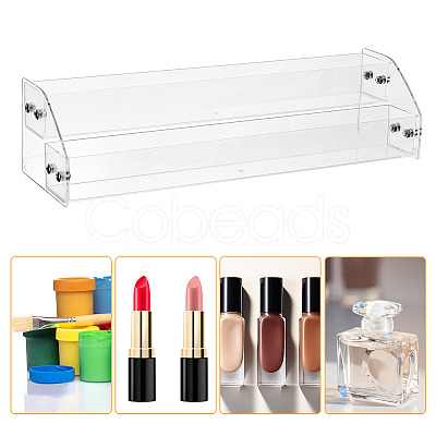 3-Tier Transparent Acrylic Nail Polish Organizer ODIS-WH0061-18B-1