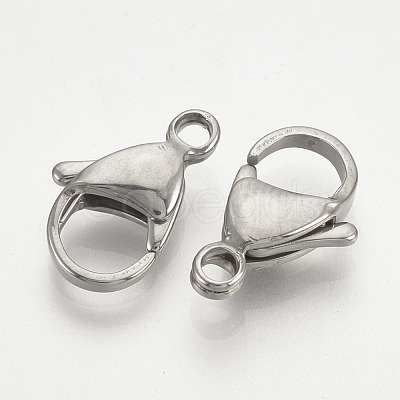 Tarnish Resistant 304 Stainless Steel Lobster Claw Clasps X-STAS-T029-11-1