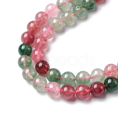 Natural Strawberry Quartz Beads Strands G-C029-03-1