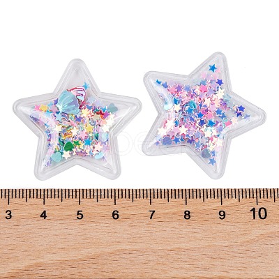 Quicksand Sequin PVC Plastic Cabochons PVC-L003-01B-1