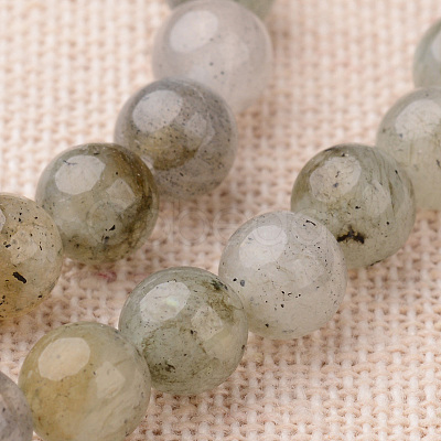 Natural Labradorite Round Beads Strands G-I168-04-6mm-1