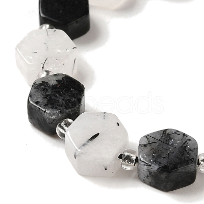 Natural Black Rutilated Quartz Beads Strands G-P534-A04-01-1