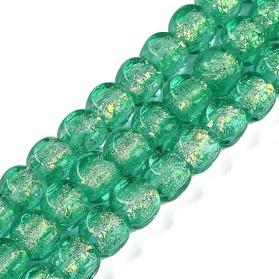 Handmade Foil Lampwork Beads Strands FOIL-K003-05H-1