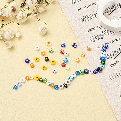 Handmade Millefiori Glass Beads LK-YW0001-05-1