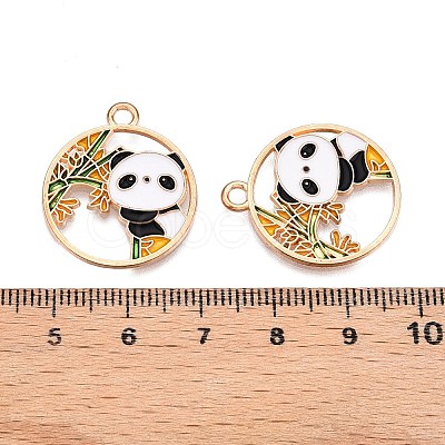 Panda Theme Alloy Enamel Pendants ENAM-T020-34B-1