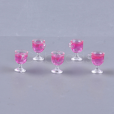 Resin Cup Pendants CRES-S359-11B-1