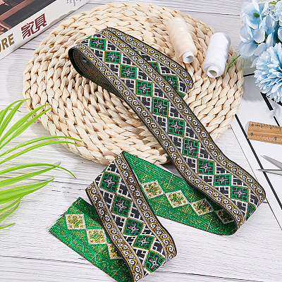 Ethnic Style Embroidery Polyester Ribbons OCOR-WH0060-56A-1