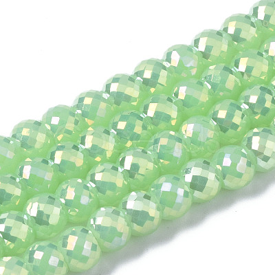 Electroplate Glass Beads Strands EGLA-Q125-003-B01-1