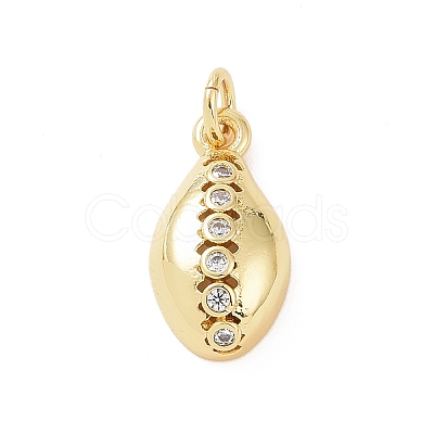 Brass Micro Pave Cubic Zirconia Charms KK-C012-50G-1