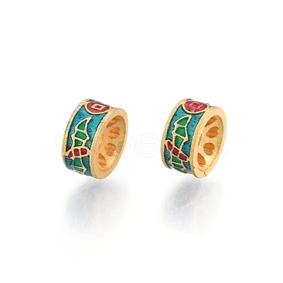 Alloy Enamel Beads PALLOY-P285-01B-01-1