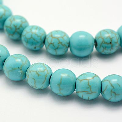 Synthetic Turquoise Beads Strands TURQ-F007-01B-6mm-1