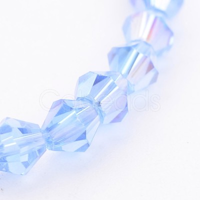 Glass Beads Strands GB4mm22Y-AB-1