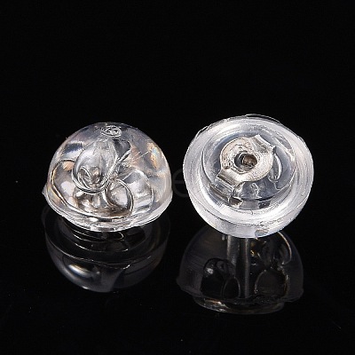 Anti-Tarnish Rhodium Plated 925 Sterling Silver Ear Nuts STER-E062-01P-1