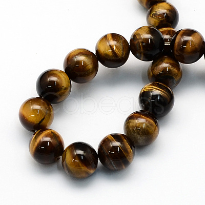 Natural Tiger Eye Round Beads Strands X-G-S177-6mm-1