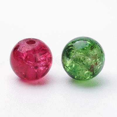 Baking Painted Crackle Glass Beads DGLA-X0006-6mm-09-1