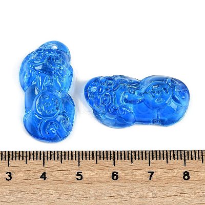 Spray Painted Imitation Jade Glass Beads GLAA-Z007-01B-1