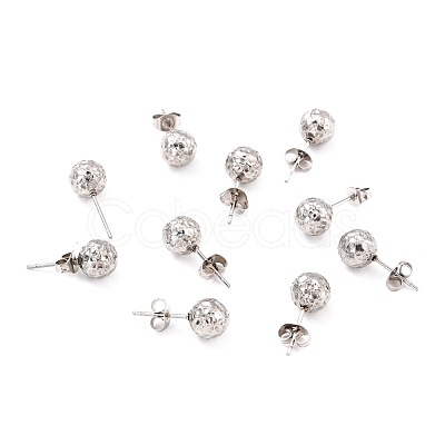 Non-Tarnish 304 Stainless Steel Stud Earring Findings STAS-I183-09B-P-1