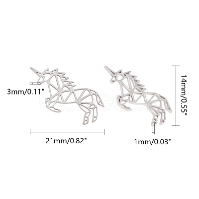 Tarnish Resistant 201 Stainless Steel Filigree Joiners STAS-S105-T577D-1-1