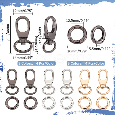 PandaHall Elite Alloy Clasps Sets FIND-PH0018-31-1