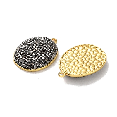 Long-Lasting Plated Brass Pave Rhinestone Pendants KK-K362-08G-01-1