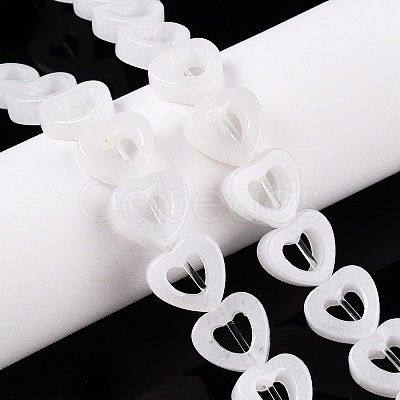 Natural White Jade Beads Strands G-N342-96-1