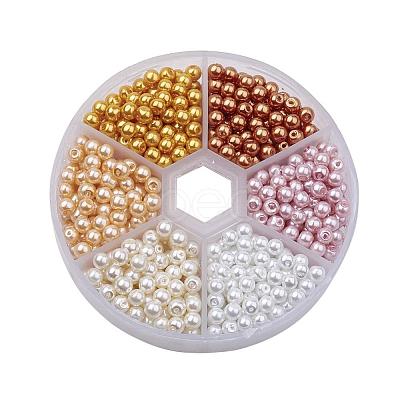 Glass Pearl Bead Sets HY-JP0003-02-1