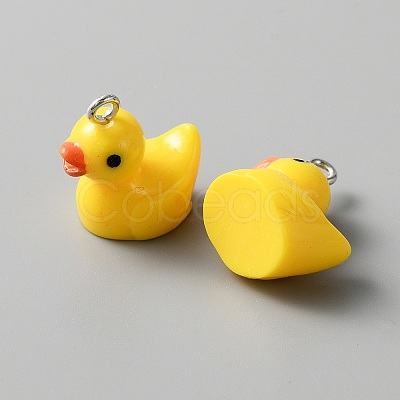 Opaque Resin Pendants RESI-WH0029-12P-01-1