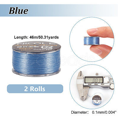 Nylon Beading Thread NWIR-WH0005-10K-1