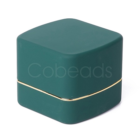 Square Plastic Jewelry Ring Boxes OBOX-F005-01A-1