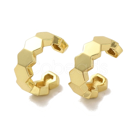 Rack Plating Brass Clip-on Earrings EJEW-R162-27G-1