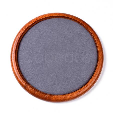 Flat Round Wood Pesentation Jewelry Display Tray ODIS-P008-20A-1