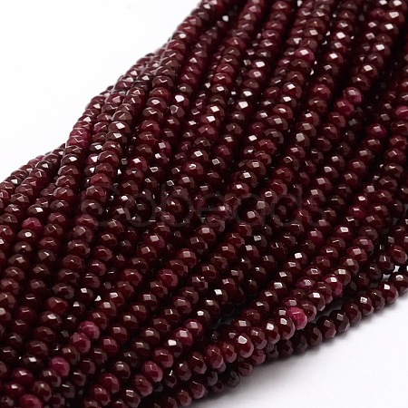 Dyed Natural Malaysia Jade Rondelle Beads Strands X-G-E316-2x4mm-20-1