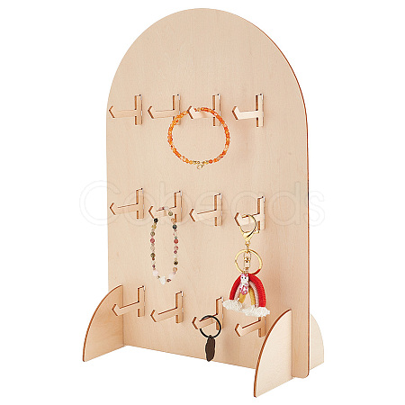 Arch Shaped Wood Bracelet Display Stands BDIS-WH0007-02-1