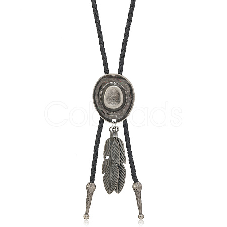 PU Leather Lariat Necklaces PW-WG69170-01-1