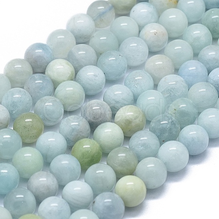 Natural Aquamarine Beads Strands G-D0013-67C-1
