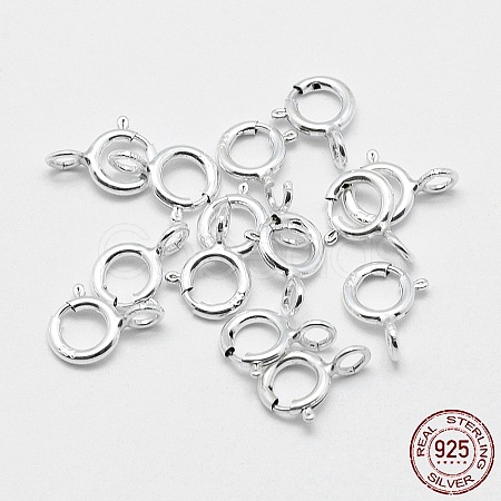 925 Sterling Silver Spring Ring Clasps STER-G019-02-S02-1