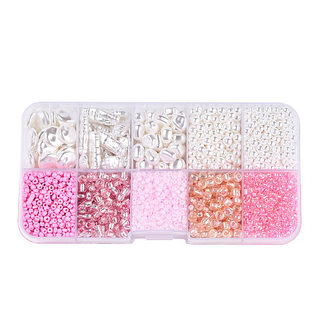 DIY 10 Style ABS & Acrylic Beads Jewelry Making Finding Kit DIY-N0012-05A-1