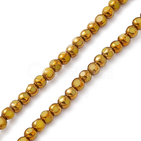 Electroplate Glass Beads Strands EGLA-L039-HR01-1