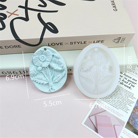 Flower Pendant DIY Food Grade Silicone Mold PW-WG25212-06-1