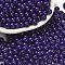 Opaque Colours Glass Seed Beads, Round, Indigo, 4.5x3.5mm, Hole: 1mm, about 4500pcs/pound