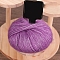 Mohair Glitter Yarn, for Weaving, Knitting & Crochet, Medium Orchid, 1.5~2mm, about 25g/Skein