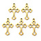 PVD Vacuum Plating 304 Stainless Steel Pendants, Laser Cut, Cross, Real 18K Gold Plated, 19x12x1mm, Hole: 1.2mm