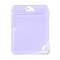 Rectangle Plastic Zip Lock Gift Bags, with Transparence Windows Resealable Bags, Lilac, 10x7.5x0.15cm, Unilateral Thickness: 2.5 Mil(0.065mm)