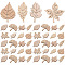 Unfinished Wooden Leaf Sheet Sets, for Children's Creative Paintings Craft Toys, BurlyWood, 3cm, 50pcs/set