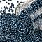 TOHO Round Seed Beads, Japanese Seed Beads, Matte, (511F) High Metallic Frost Mediterranean Blue, 15/0, 1.5mm, Hole: 0.7mm, about 3000pcs/10g