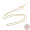 925 Sterling Silver Wheat Chains Necklace for Women, Real 18K Gold Plated, 17.72 inch(45cm)