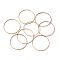 Brass Linking Rings, Round Ring, Open Back Bezel, Long-Lasting Plated, Golden, 30x0.8mm, Inner Diameter: 28.5mm