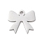 Non-Tarnish 304 Stainless Steel Charms, Laser Cut, Bowknot Charm, Stainless Steel Color, 9x9.5x1mm, Hole: 1.2mm