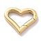 304 Stainless Steel Spring Ring Clasps, Heart, Real 18K Gold Plated, 17x19.5x3mm