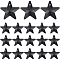 Gorgecraft Iron Pendants, Star Charm, Black, 23.5x25x3mm, Hole: 1mm, 50pcs/box